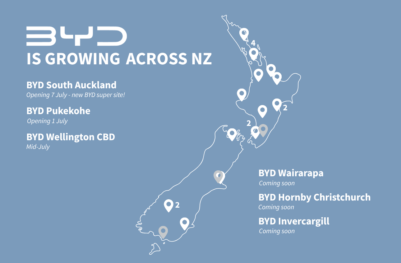 BYD Auto NZ accelerates nationwide growth with new dealership openings